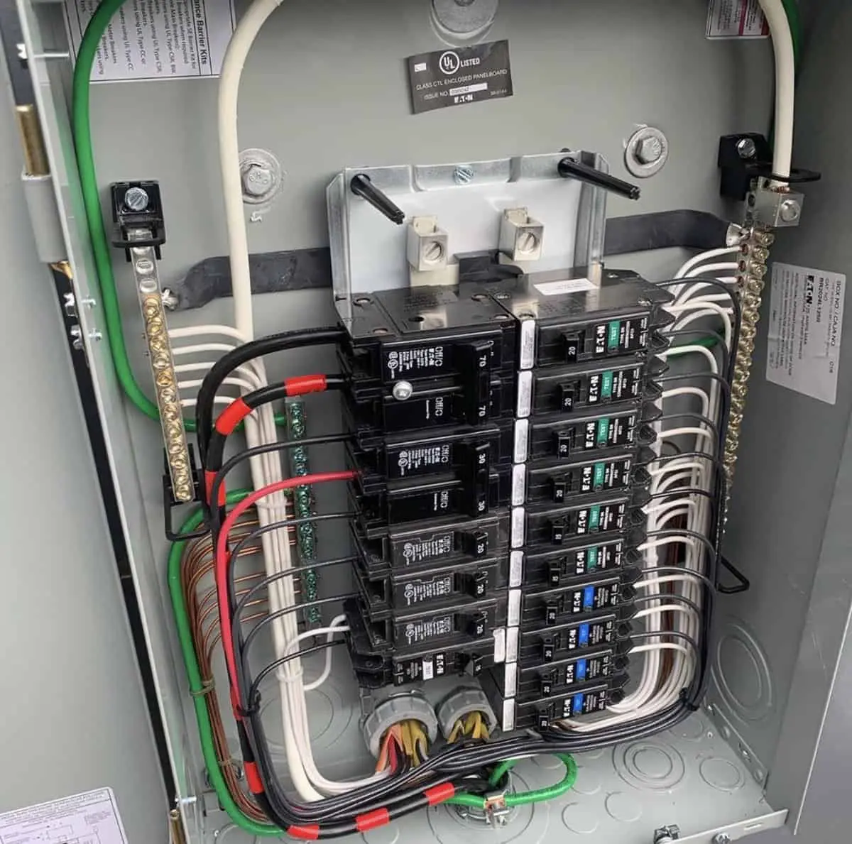 Modern electrical panel for service and surge protection upgrades